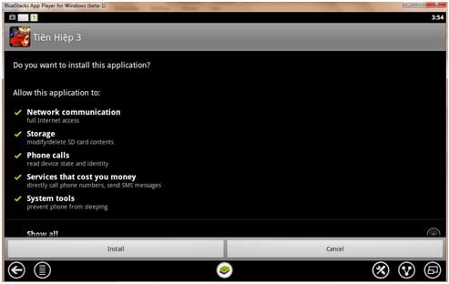 hướng dẫn dùng Bluestack để chTiên Hiệp 3 trên PC